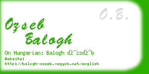 ozseb balogh business card